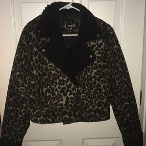 Leopard Furry Jacket size S